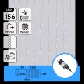 Aigostar - LED vanjski božićni lanac 156xLED/8 funkcija 4,2x1,2m IP44 hladno bijela