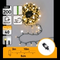 Aigostar - LED Vanjski božićni lanac 160xLED+40xLED 13m IP44 topla+hladna bijela
