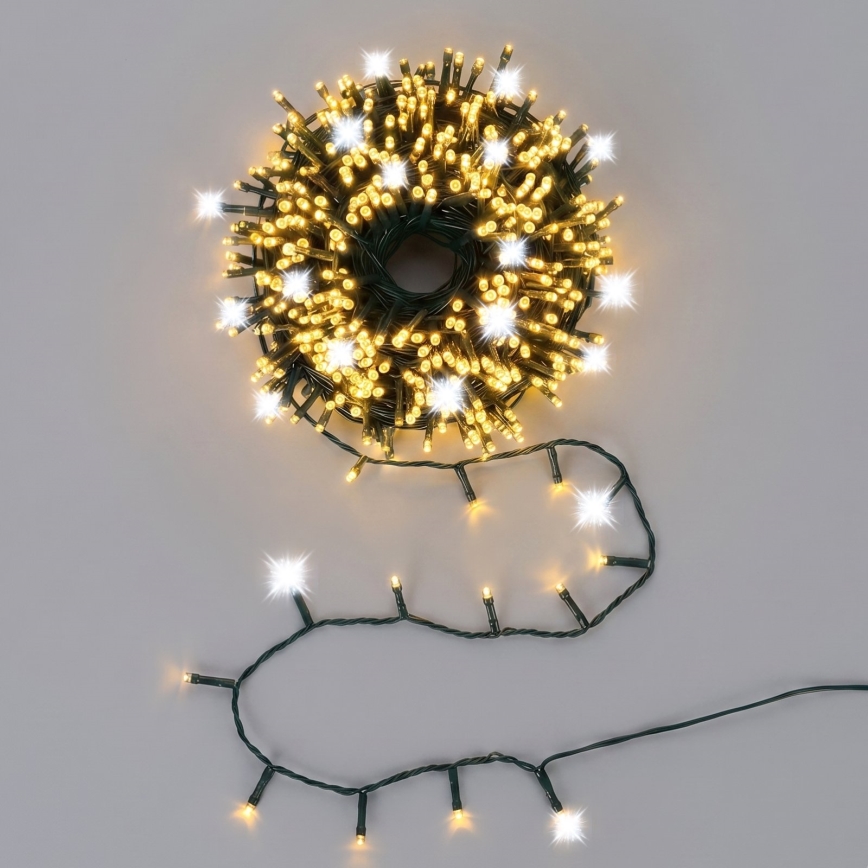 Aigostar - LED Vanjski božićni lanac 160xLED+40xLED 13m IP44 topla+hladna bijela