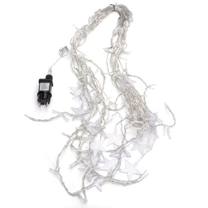 Aigostar - LED vanjski božićni niz, 168 LED, 8 funkcija, 3 x 1,5 m, IP44, topla bijela, zvijezde