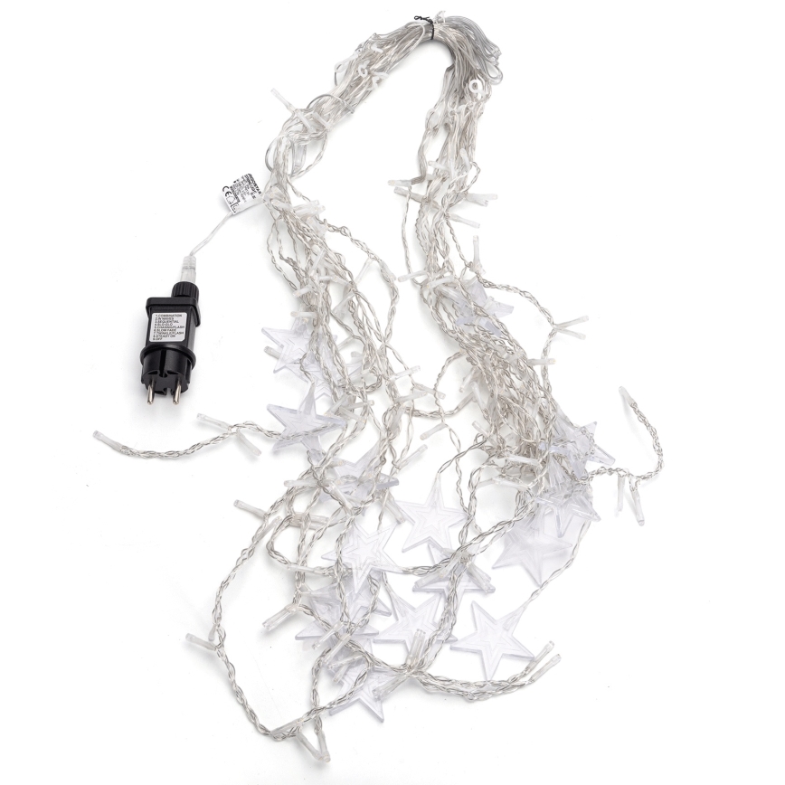 Aigostar - LED vanjski božićni niz, 168 LED, 8 funkcija, 3 x 1,5 m, IP44, topla bijela, zvijezde