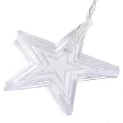 Aigostar - LED vanjski božićni niz, 168 LED, 8 funkcija, 3 x 1,5 m, IP44, topla bijela, zvijezde