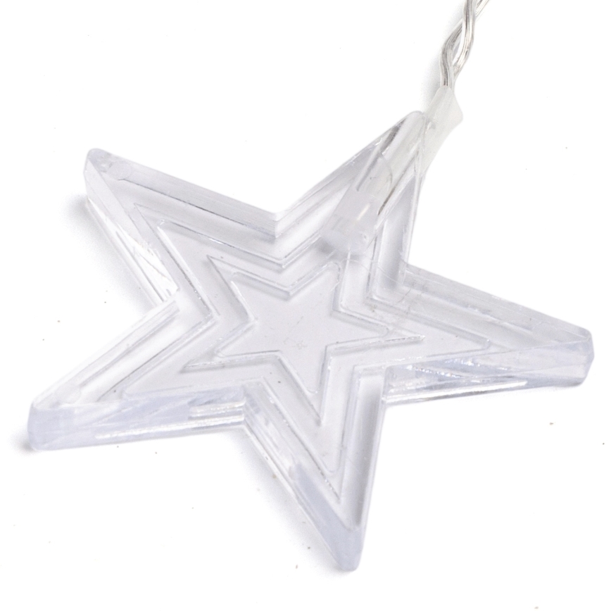 Aigostar - LED vanjski božićni niz, 168 LED, 8 funkcija, 3 x 1,5 m, IP44, topla bijela, zvijezde