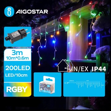 Aigostar - LED vanjski božićni lanac 200xLED/8 funkcija 13x0,6m IP44 višebojno