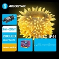 Aigostar - LED vanjski božićni lanac 200xLED/8 funkcija 23m IP44 topla bijela