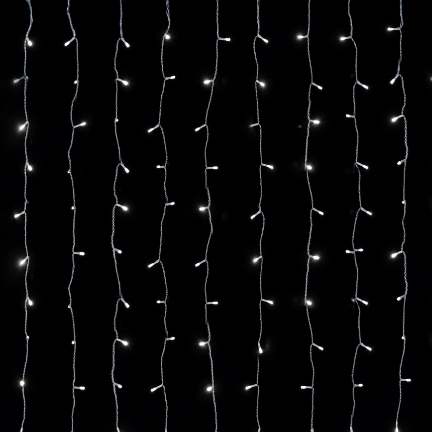 Aigostar - Vanjska božićna svjetlosna girlanda 288 LED / 8 funkcija 1,5 x 1,8 m IP44 hladno bijela