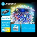 Aigostar - LED vanjski božićni lanac 300xLED/8 funkcija 33m IP44 višebojni