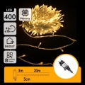 Aigostar - LED vanjski božićni lanac 400xLED/8 funkcija 20m IP44 topla bijela