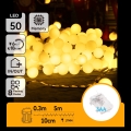 Aigostar - LED vanjski božićni lanac 50xLED/3xAA/8 funkcija 5,3 m IP44 toplo bijela