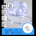 Aigostar - LED vanjski božićni lanac 50xLED/8 funkcija 3xAA 5,3m IP44 hladna bijela