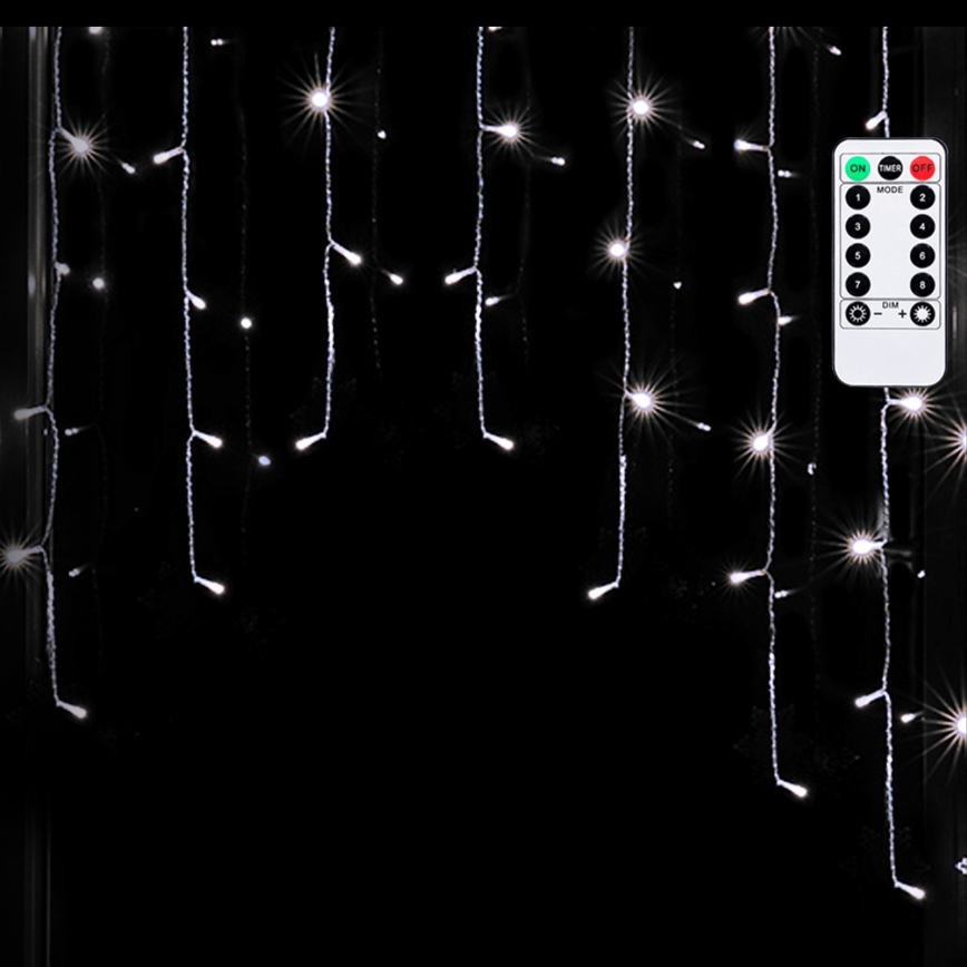 Aigostar - LED vanjski božićni niz 100xLED/6W/230V/8 funkcija 1,5x1m IP44 hladno bijela + daljinski upravljač