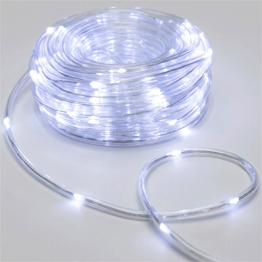 Aigostar - LED vanjska božićna svjetla 100xLED/8 funkcija 3xAA 10,3m IP44 hladno bijela