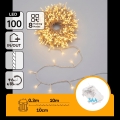 Aigostar - LED vanjski božićni niz 100xLED/8 funkcija 3xAA 10,3m IP44 topla bijela