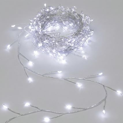 Aigostar - LED Vanjski božićni niz 100xLED/8 funkcija 3xAA 3,3m IP44 hladno bijela