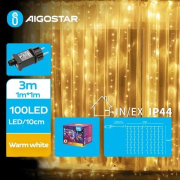 Aigostar - LED vanjski božićni niz 100xLED/8 funkcija 4x1m IP44 topla bijela