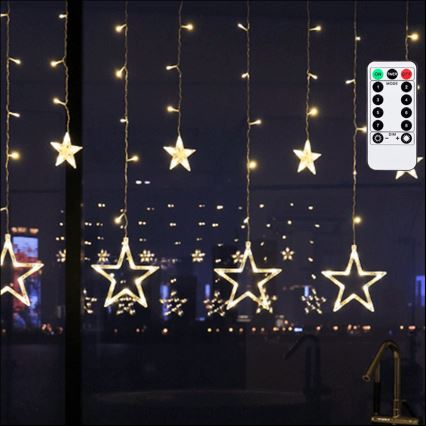Aigostar - LED vanjski božićni lanac 120xLED/8 funkcija 3x0,6 m IP44 topla bijela + daljinski upravljač