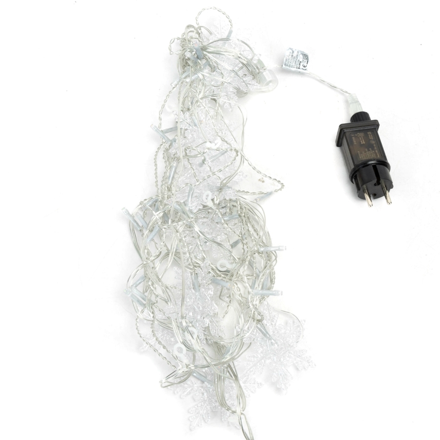 Aigostar - Vanjski LED lanac 120xLED/8 funkcija 3x0,7m IP44 hladno bijela + daljinski upravljač