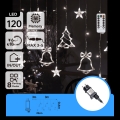 Aigostar - LED Vanjski božićni niz 120xLED/8 funkcija 3x0,6m IP44 hladno bijela + daljinski upravljač