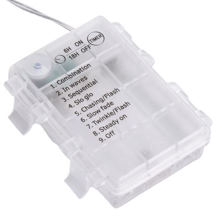 Aigostar - LED vanjski božićni lanac 120xLED/8 funkcija 3xAA 3,9x1,2m IP44 višebojno