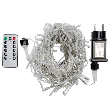 Aigostar - LED vanjski niz 150xLED/6W/230V/8 funkcija 1,5x1m IP44 hladno bijela + daljinski upravljač