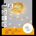 Aigostar - LED Vanjski božićni niz 200xLED/8 funkcija 3xAA 6,3m IP44 topla bijela