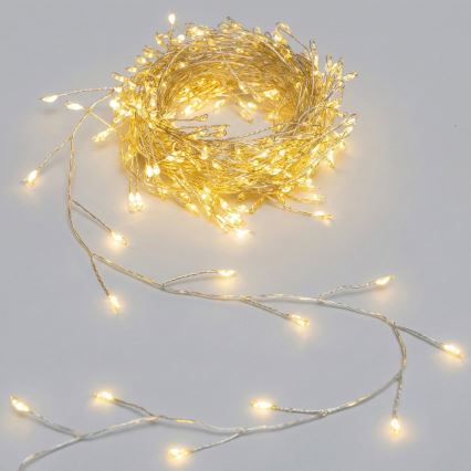 Aigostar - LED Vanjski božićni niz 200xLED/8 funkcija 3xAA 6,3m IP44 topla bijela