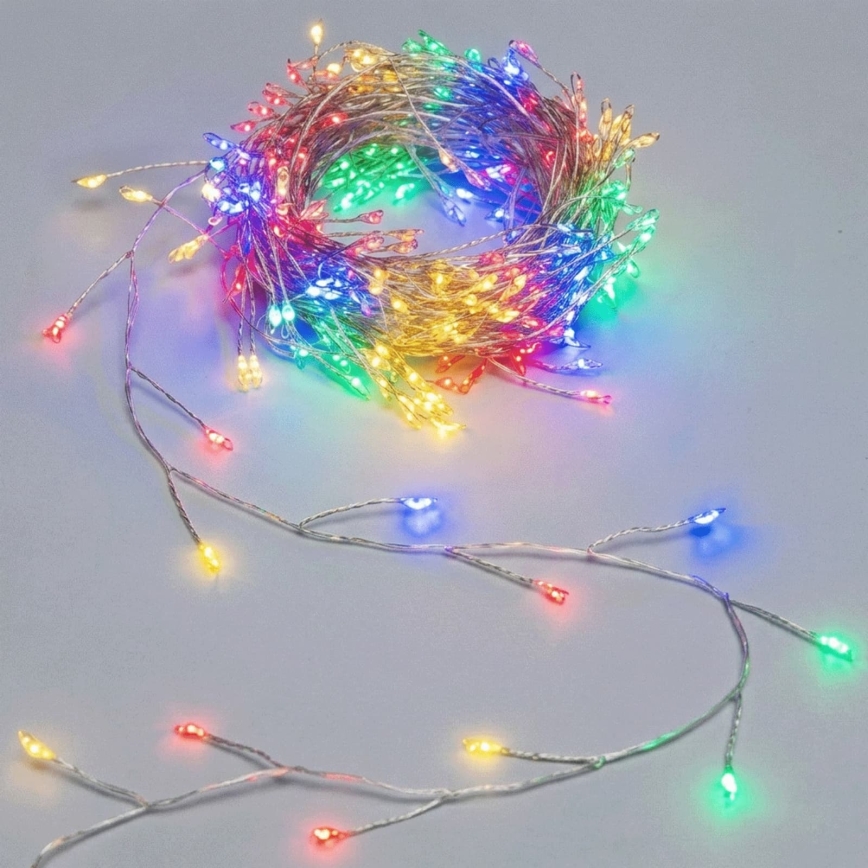 Aigostar - LED vanjski božićni niz 200xLED/8 funkcija 3xAA 6,3m IP44 višebojno