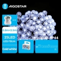 Aigostar - LED vanjski božićni niz 25xLED/3xAA/8 funkcija 2,8 m IP44 hladno bijela
