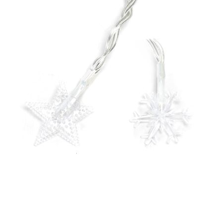 Aigostar - LED vanjski božićni niz 25xLED/8 funkcija 3xAA 2,5m IP44 topla bijela zvijezde