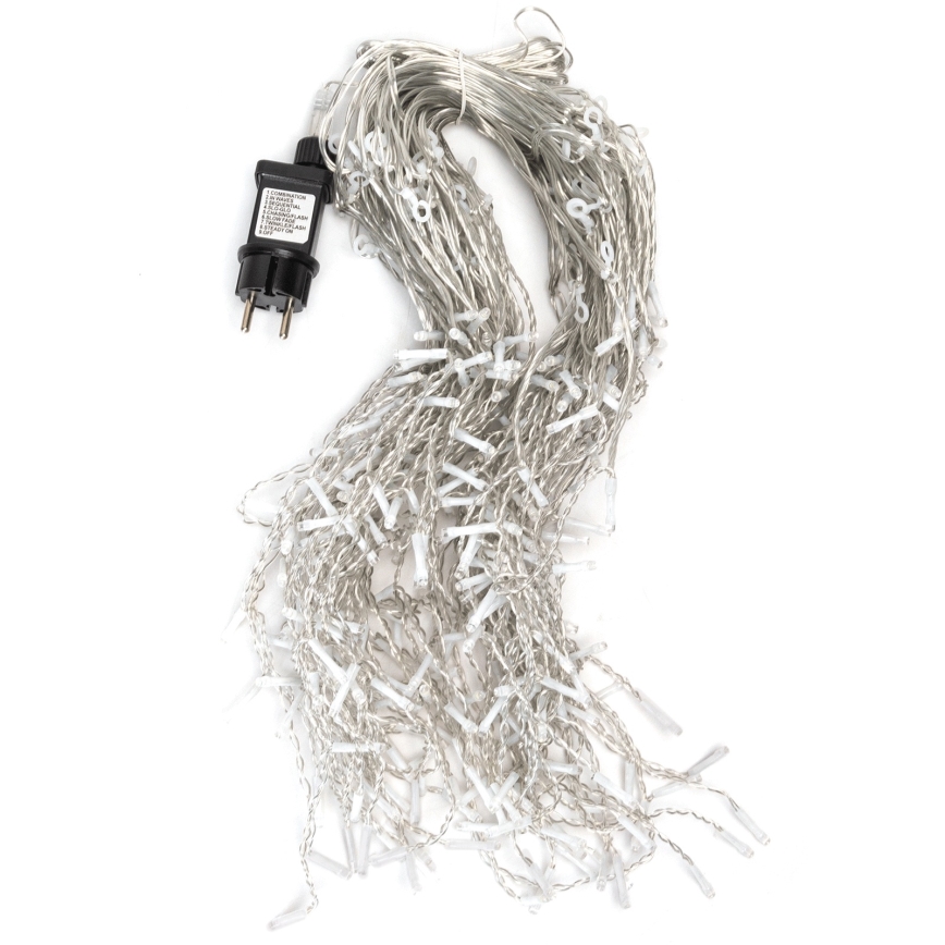 Aigostar - vanjski božićni LED lanac 300 LED/8 funkcija 15x0,4 m IP44 hladno bijela