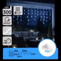 Aigostar - LED vanjski božićni niz 300xLED/8 funkcija 3xAA 18x0,6 m IP44 hladna bijela