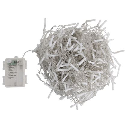 Aigostar - LED vanjski božićni niz 300xLED/8 funkcija 3xAA 18x0,6 m IP44 topla bijela