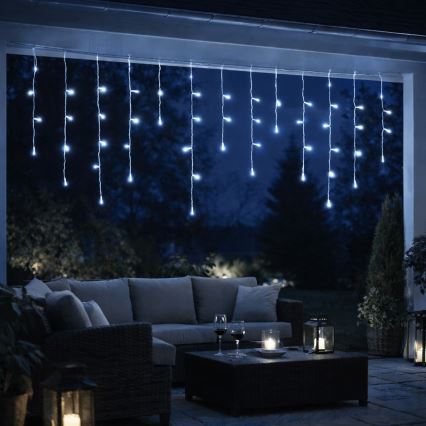 Aigostar - LED vanjski božićni niz 300xLED/8 funkcija 3xAA 18x0,6 m IP44 hladna bijela