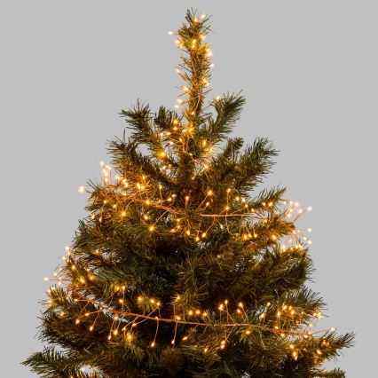 Aigostar - LED vanjski božićni niz 300xLED/8 funkcija 3xAA 9,3m IP44 topla bijela