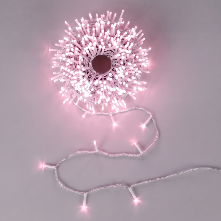 Aigostar - LED vanjski božićni niz 400 LED / 8 funkcija, 43 m, IP44, ružičasta