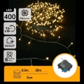 Aigostar - LED vanjski božićni niz 400xLED/8 funkcija 4xAA 20,3 m IP44 topla bijela