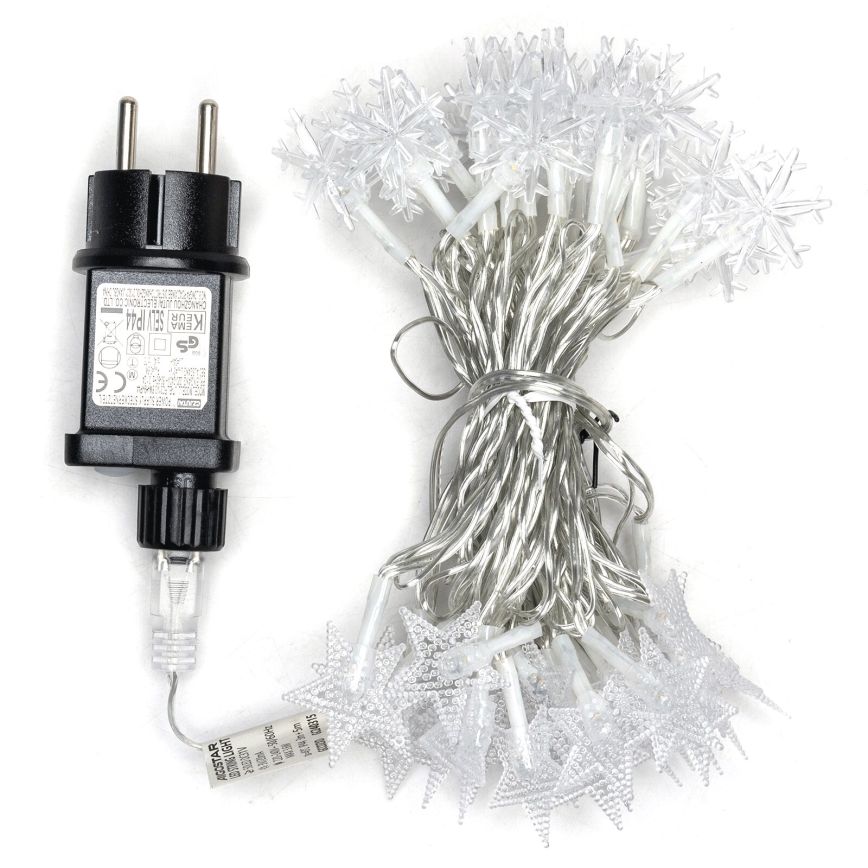 Aigostar - LED vanjski božićni niz, 50 LED, 8 funkcija, 8 m, IP44, topla bijela