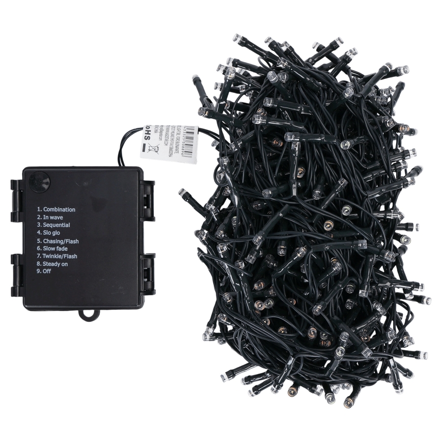 Aigostar - LED vanjski božićni niz 500xLED/8 funkcija 4xAA 25,3 m IP44 višebojno