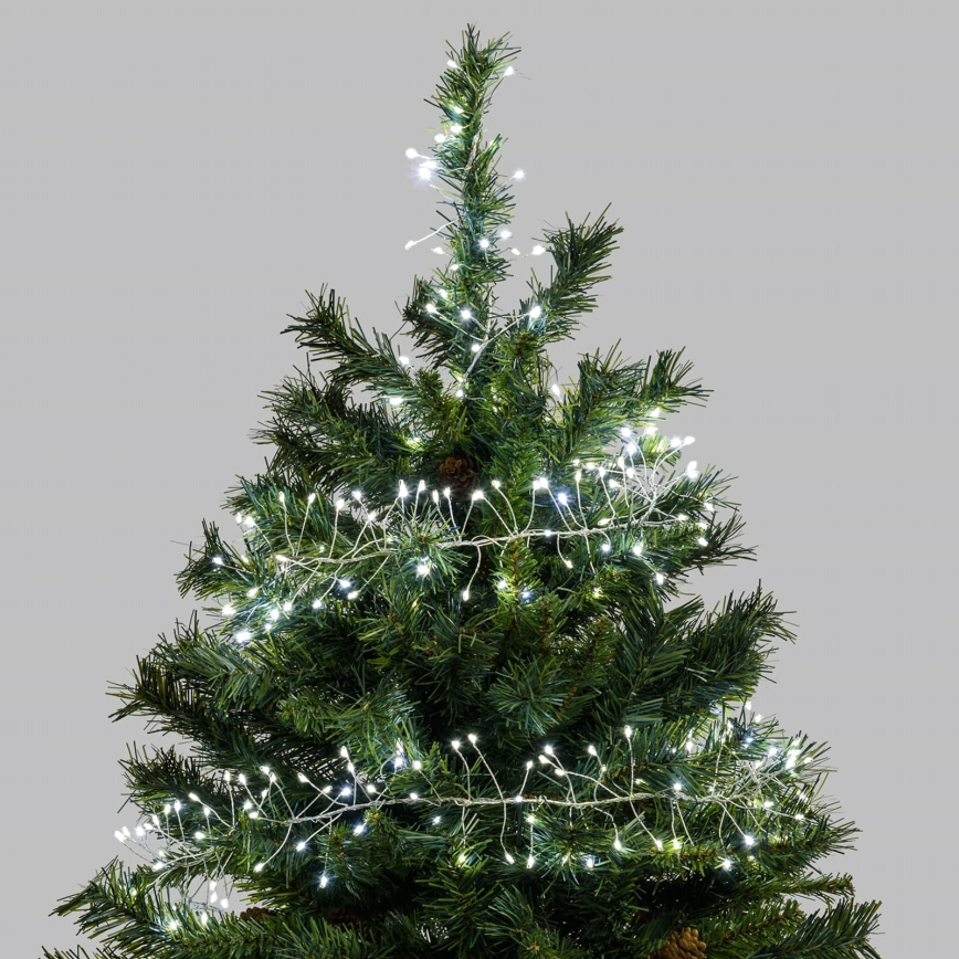 Aigostar - LED vanjski božićni niz 50xLED/8 funkcija 3xAA 1,8m IP44 hladna bijela