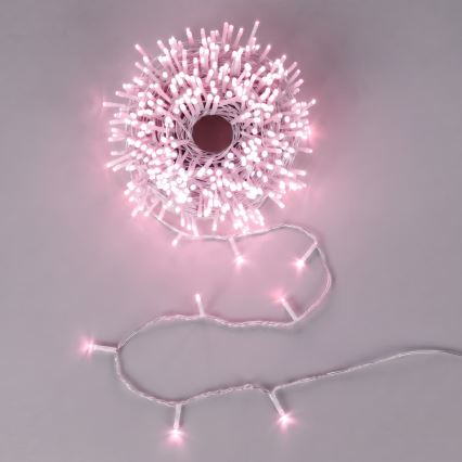 Aigostar - LED vanjski božićni niz 50xLED/8 funkcija 3xAA 5,3m IP44 ružičasta