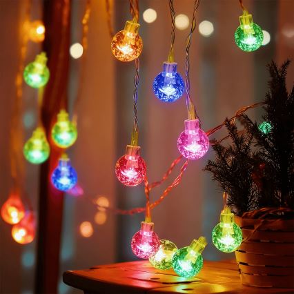 Aigostar - LED Vanjski božićni niz 50xLED/8 funkcija 3xAA 5,3m IP44 višebojno
