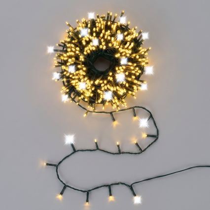 Aigostar - LED vanjski božićni niz 80xLED+20xLED 8m IP44 topla+hladna bijela