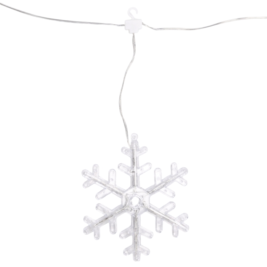Aigostar - LED vanjski božićni lanac, 84 LED, 8 funkcija, 1,2 x 1 m, IP44, toplo bijelo, dizajn pahuljica