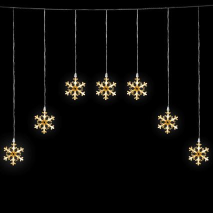 Aigostar - LED vanjski božićni svjetlosni niz 84xLED/8 funkcija 1,2x1m IP44 topla bijela pahuljice