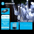Aigostar - LED Vanjski dekorativni lanac 100xLED/8 funkcija 13m IP44 hladna bijela