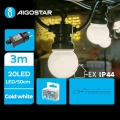 Aigostar - LED vanjski dekorativni lanac 20xLED/3m IP44 hladno bijela