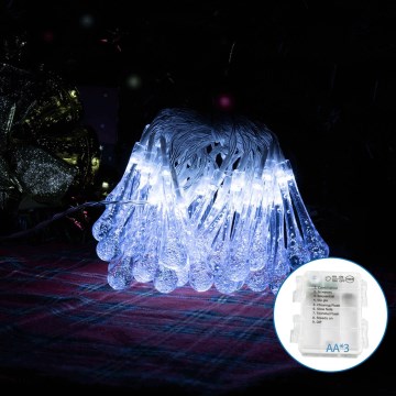 Aigostar - LED Vanjski dekorativni lanac 50xLED/8 funkcija 5,3m IP44 hladna bijela