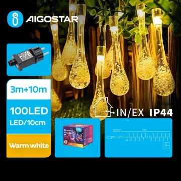 Aigostar - LED vanjski dekorativni niz 100xLED/8 funkcija 13m IP44 topla bijela