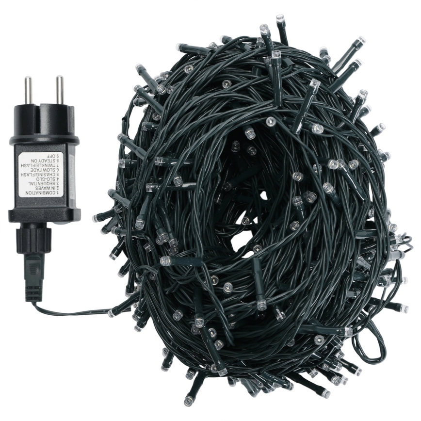 Aigostar - LED vanjski lanac 500x LED / 8 funkcija, 53 m, IP44, hladno bijela
