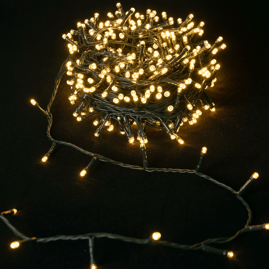 Aigostar - LED vanjska svjetleća girlanda 500x LED / 8 funkcija / 4xAA / 25,3 m / IP44 / topla bijela